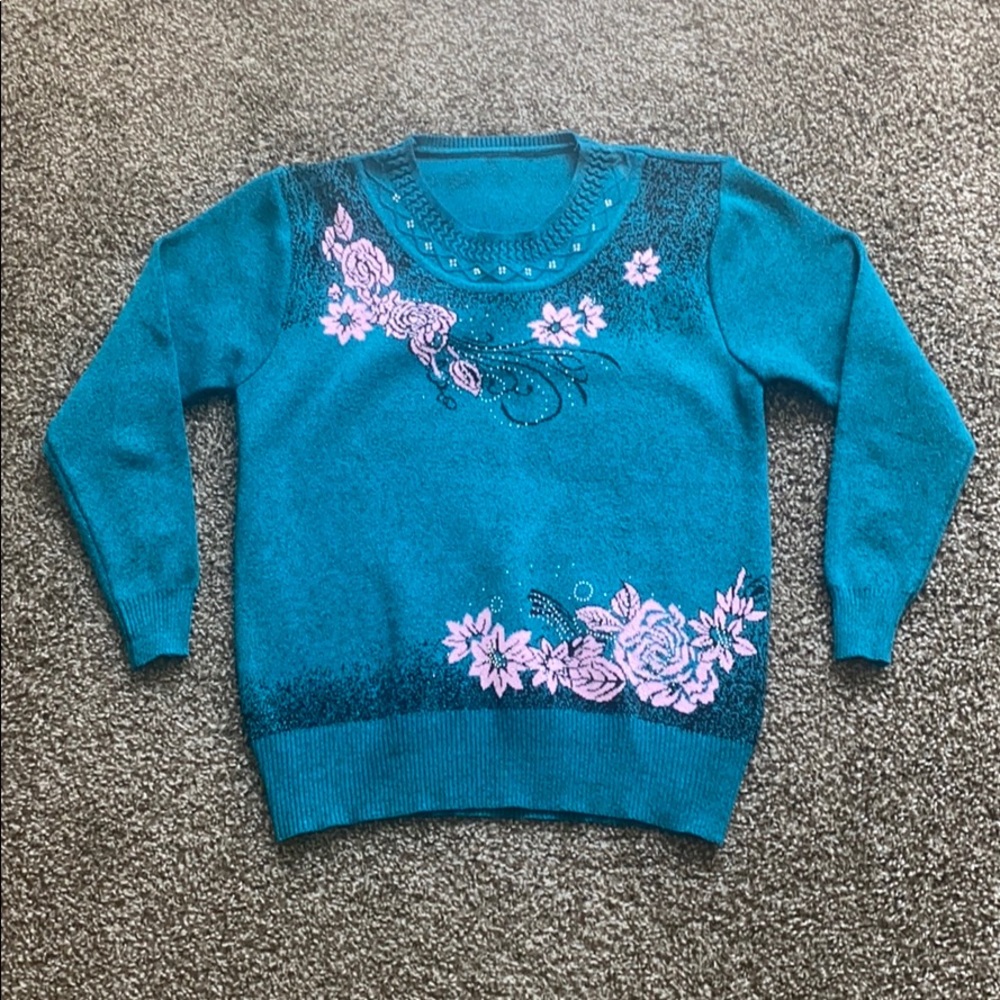 Teal sweater
